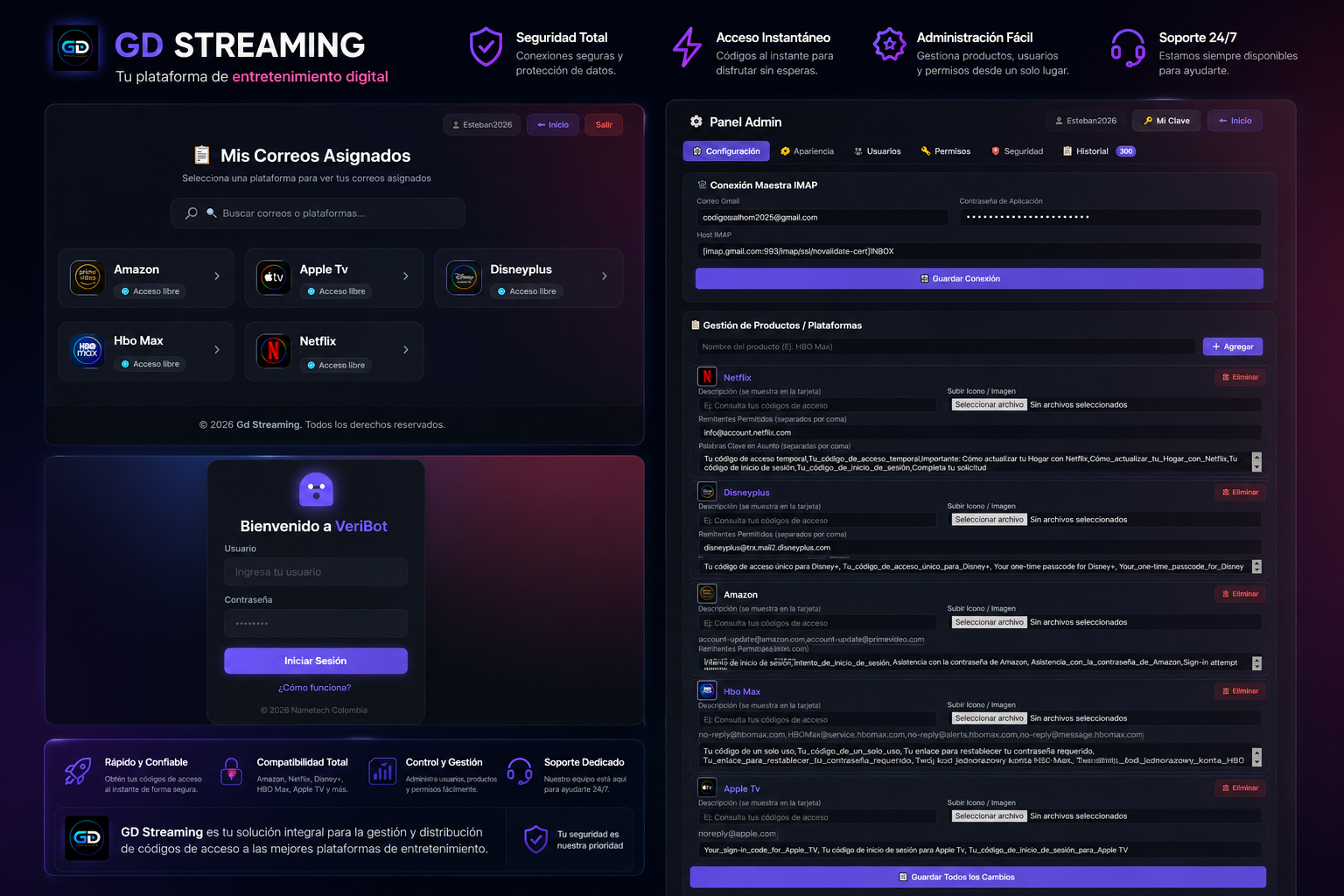 Sistema De Codigos (Plataformas Streaming)