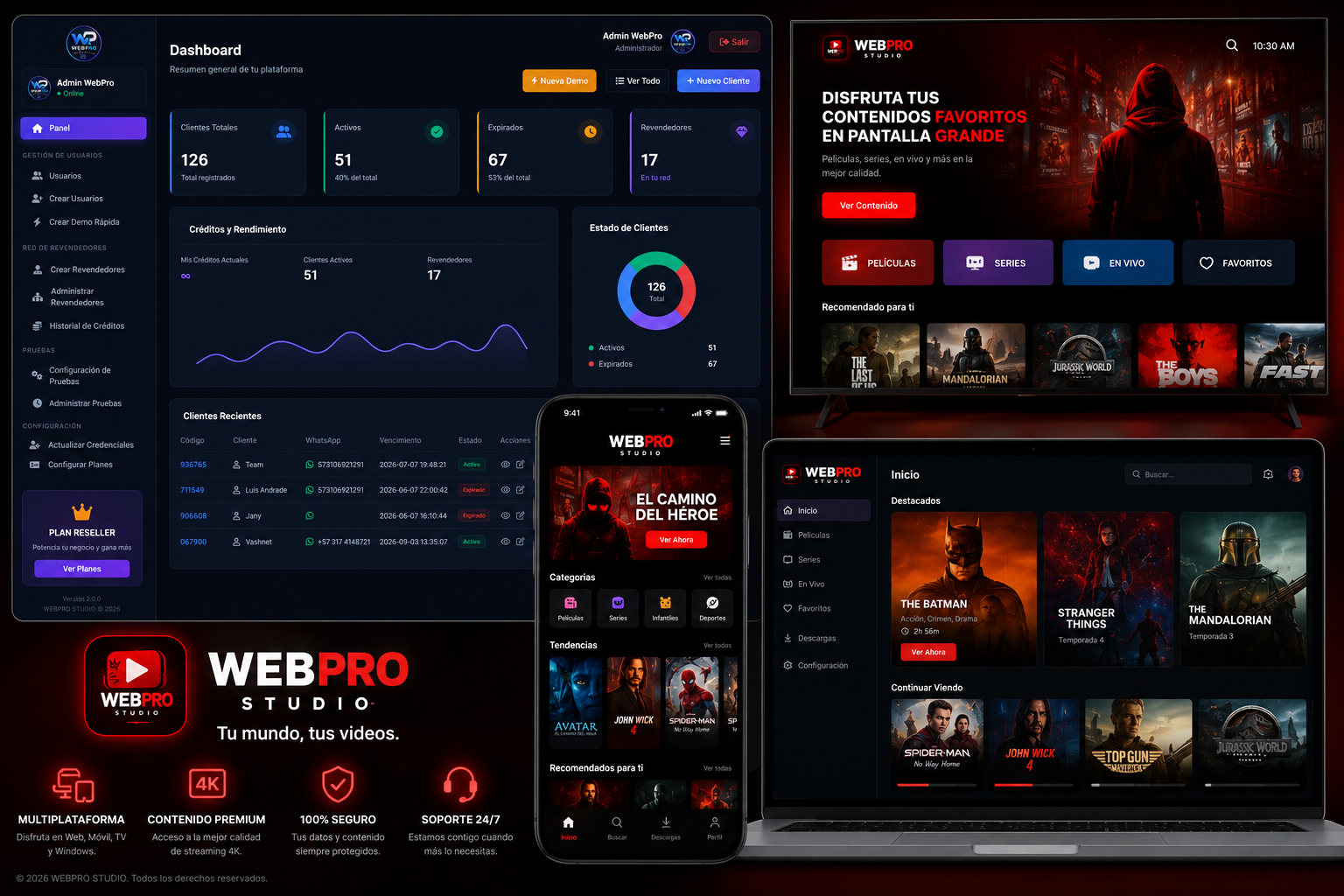 Panel Web (Youtube Apk Movil, PC, TV)